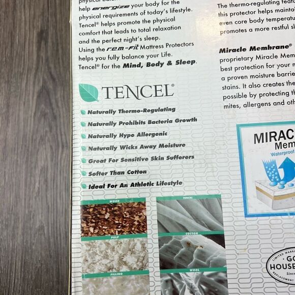 REM-Fit Energize Smooth Mattress Protector Full size - Picture 2 of 3